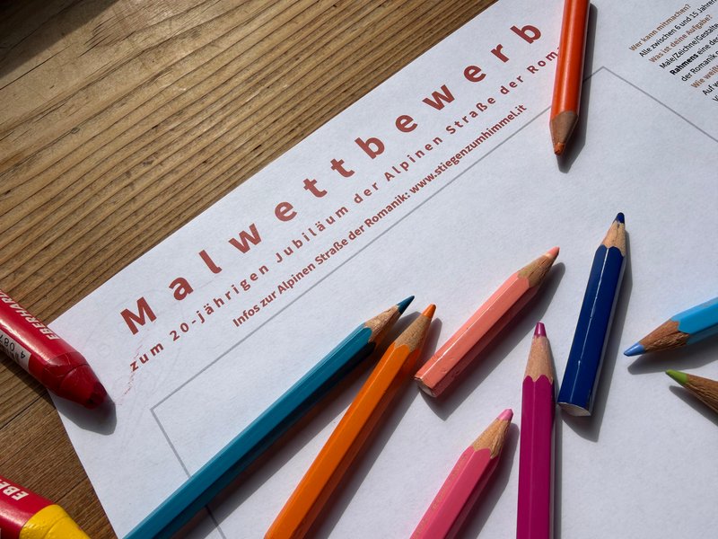 Malvorlage für den Malwettbewerb von 1. April bis 16. Oktober 2026