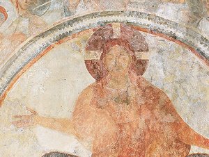 Esecuzione dei dipinti all'interno della chiesa del monastero