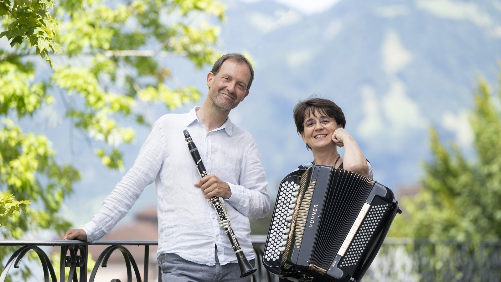 das Duo Stephan Britt (Klarinette) und Catherine Henchoz (Akkordeon)