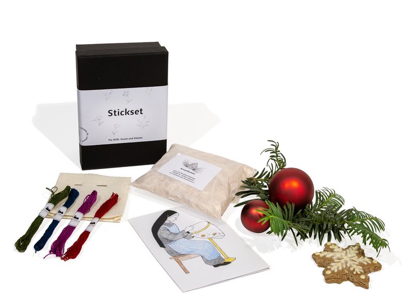 Weihnachts-Geschenkpaket Stickset