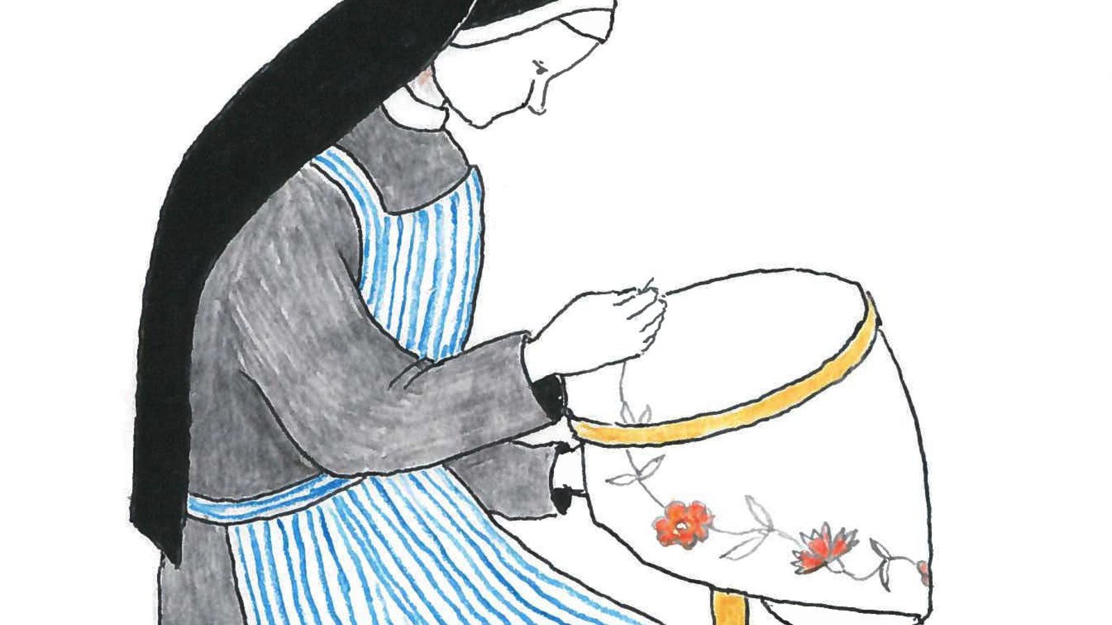 Museum Ausstellung Sticken Sr Pia Willi St Johann Müstair