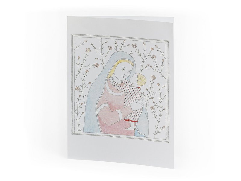 Doppelkarte von Sr. Pia Willi "Maria im Rosenhag"